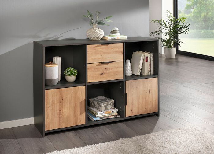 Moderne meubelserie ANTHR./EIKENHOUT-ACHTIG.