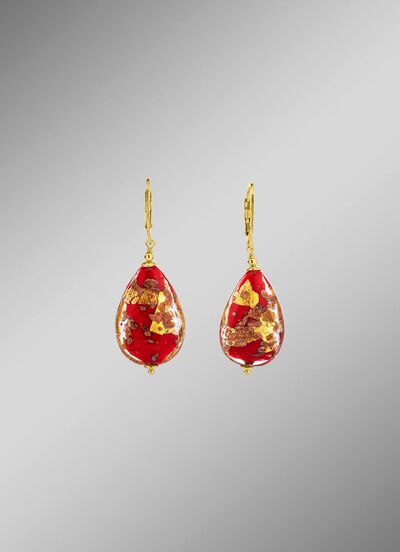 Oorbellen met Murano glaskralen 