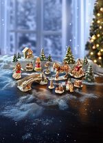 Wintertafereel: Grote hemelse boodschappers in het winterbos 