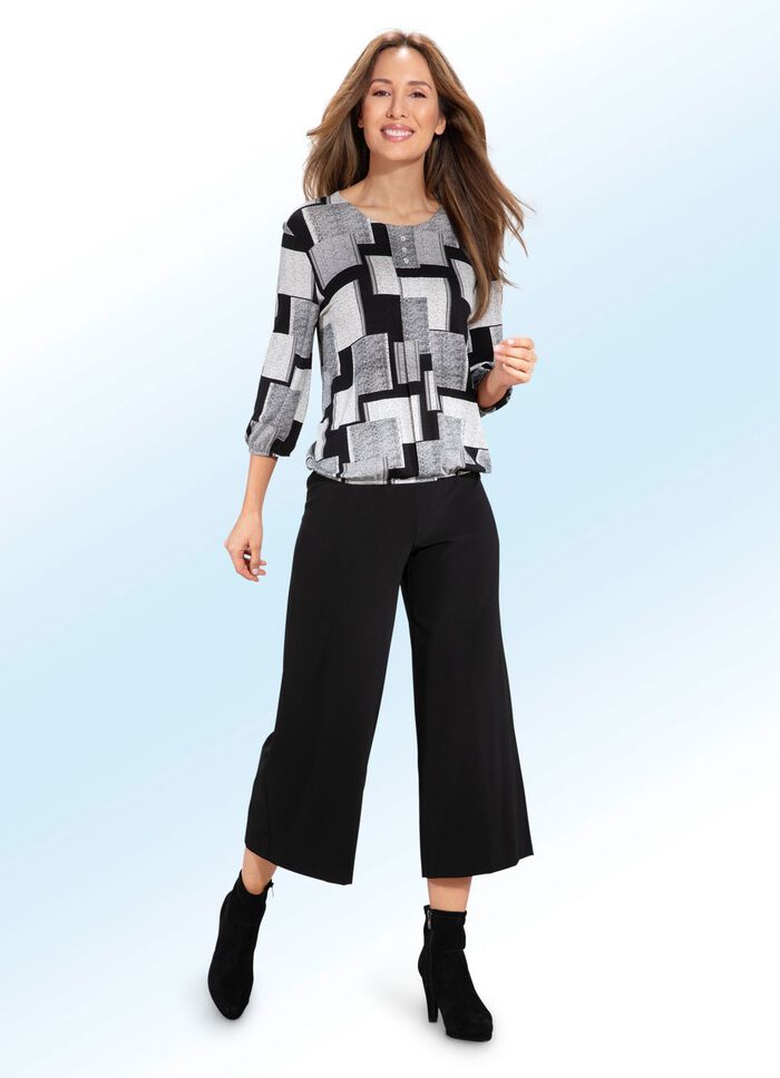 Shirt tuniek met sierknopen 