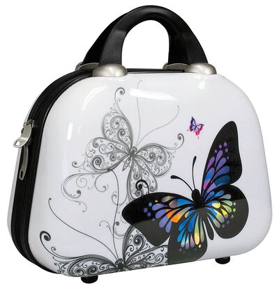 Beautycase Butterfly met verdeeld binnenvak 
