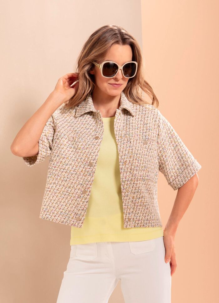 Blazer met glittereffecten 