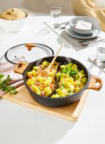 Multipan met glazen deksel 