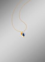 Kettinghanger met briljanten en echte saffier 