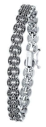 Armband met echt marcasiet en antieke finish 