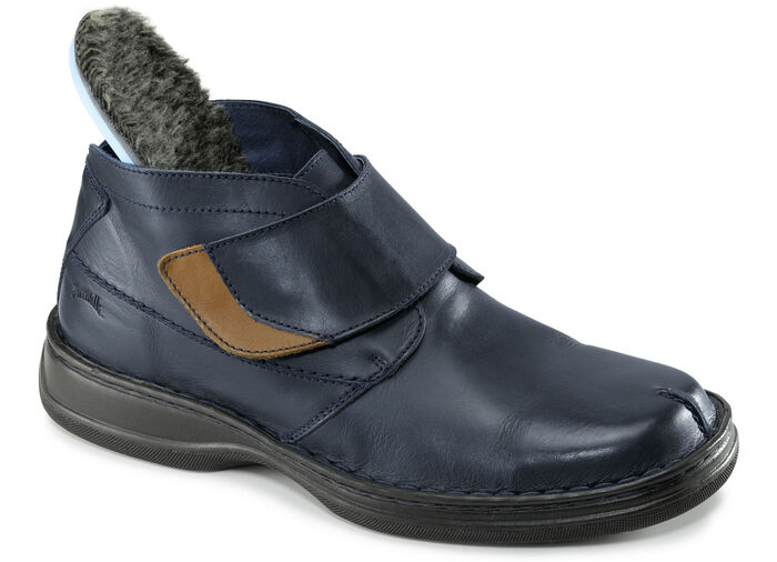 Laars met verstelbare klittenbandsluiting NAVY-BRUIN