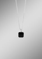 Mannelijke, stijlvolle hanger met echte zwarte agaat 