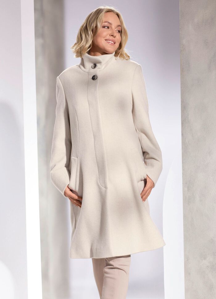 Korte jas met afneembare sjaal CR&Egrave;ME