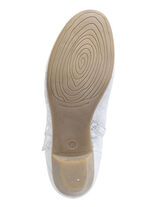 ELENA EDEN, elegante dames enkellaarsjes, breedte G, met uitneembaar voetbed IJSGRIJS-ZILVER