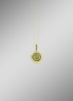 Hanger met briljant geslepen en baguette diamanten 