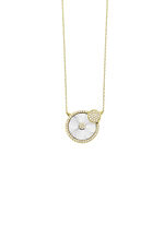 Tweekleurige zonnestralenketting met ankerketting 