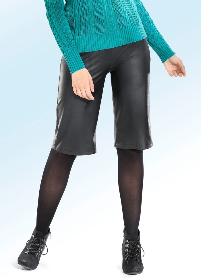 Bermuda van zacht imitatie-nappaleer 