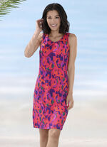 Laurina jurk met inkjetprint, mouwloos 