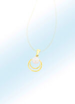 Ronde kettinghanger met cultivéparel 