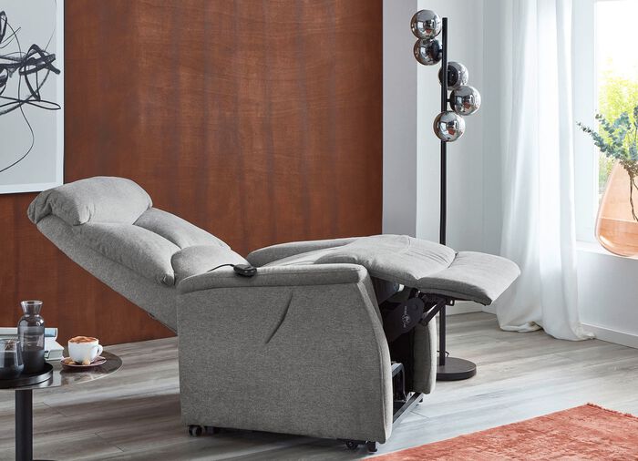 TV-fauteuil met motor en sta-op-hulp GRIJS