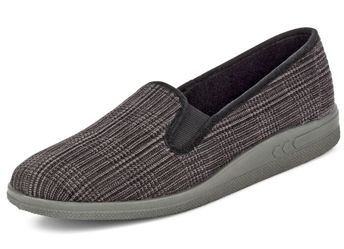 Huisschoen met anatomisch gevormd voetbed ANTRACIET