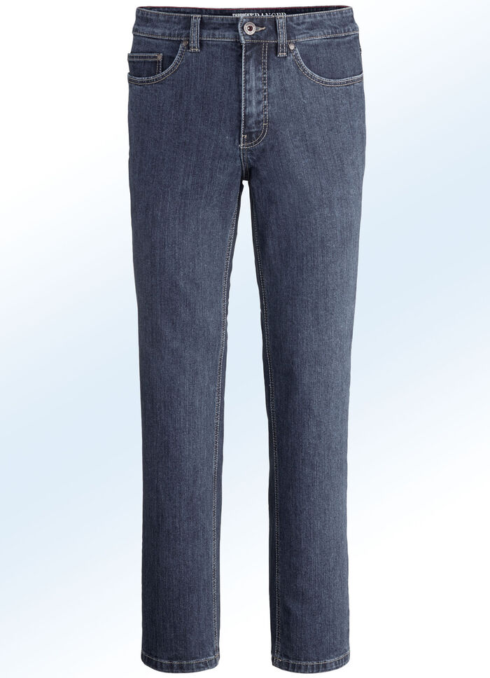 Casual jeans in 2 kleuren MIDDELBLAUW