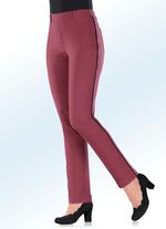 Broek met contrasterende decoratieve biezen CHIANTI-ZWART