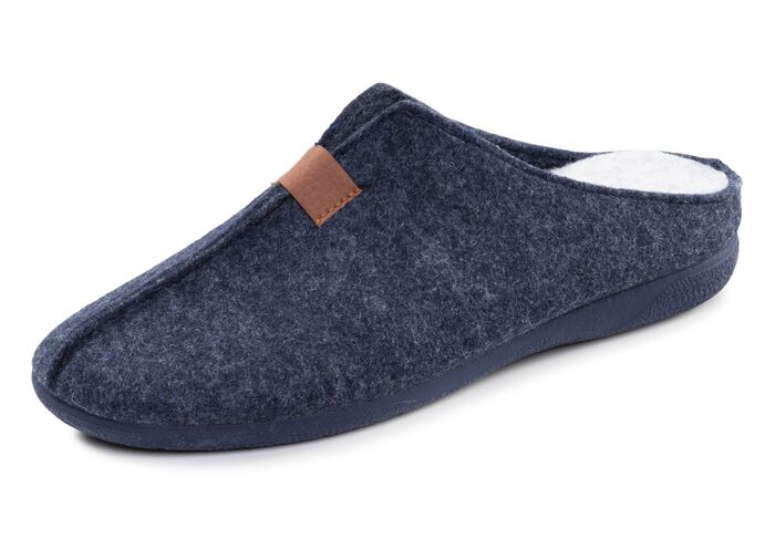 Klassieke herenpantoffels, gemaakt van wolvilt 