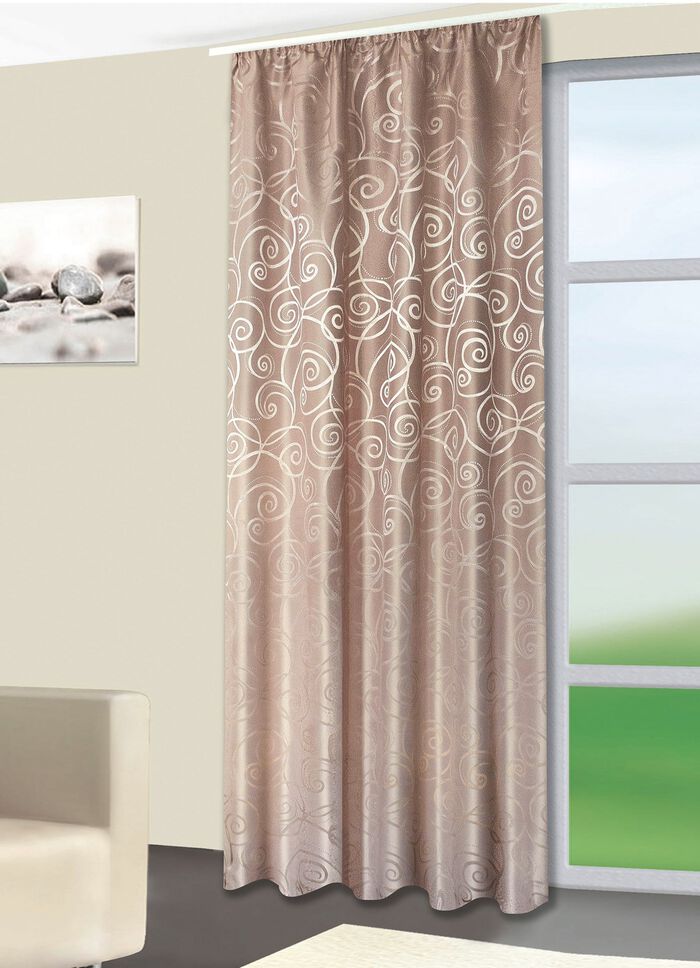 Decoratieve sjaal met omslag aan de zoom TAUPE