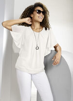 Poncho tuniek met vleermuismouwen ECRU