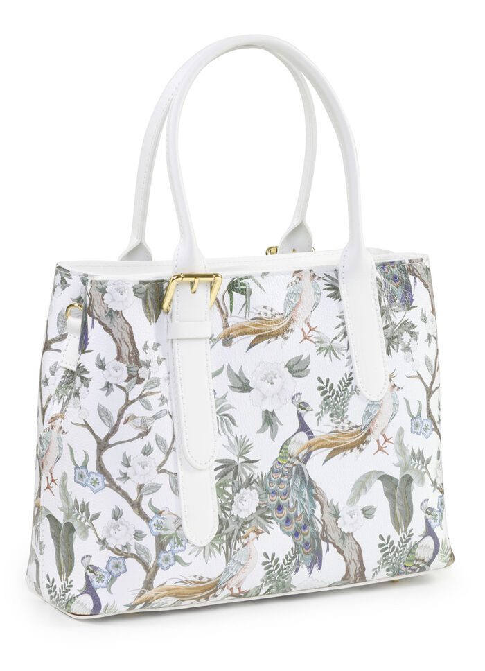 TIZIA, tas, dames, met afneembare, verstelbare schouderband WEISS-JADEGRÜN