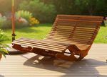 Dubbele schommelbank van duurzaam acaciahout 