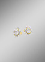 Druppelvormige oorbellen met diamanten 