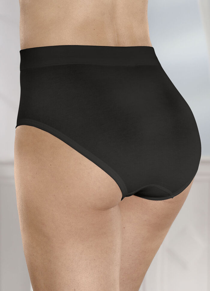 Set van drie slips met een comfortabele, zachte tailleband ZWART