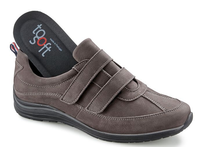 Toosoft pantoffels met verstelbare klittenbandsluiting GRIJS