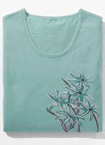 Nachthemd met geplaatste print en korte mouwen 