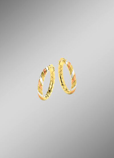 Driekleurige oorringen 