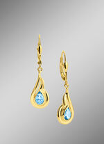 Oorbellen met blauwe topaas 