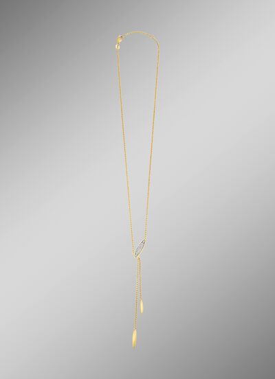 Vergulde ketting met zirkonia 