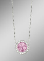 Ketting met Swarovski® kristal in roze 
