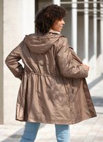 Functionele korte mantel met afneembare capuchon KAMEEL