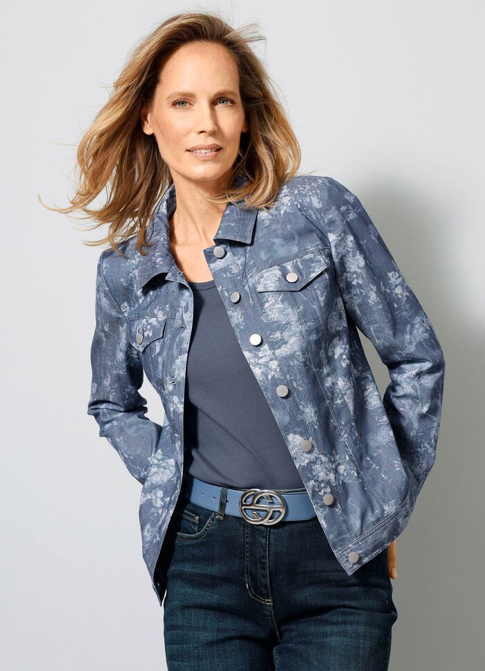 Denim jasje met knoopsluiting 