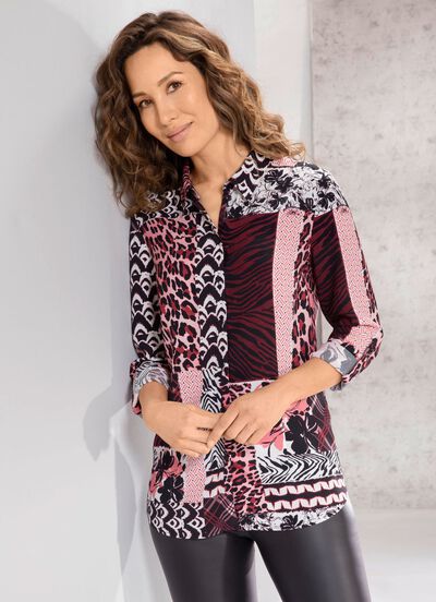 Blouse met inkjetprint 