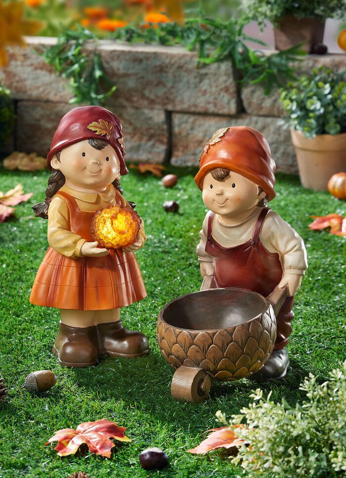 Decoratieve figuren herfstkinderen Mila + Toni 