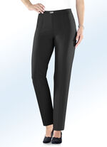 Broek met elastische tailleband aan de achterkant ZWART