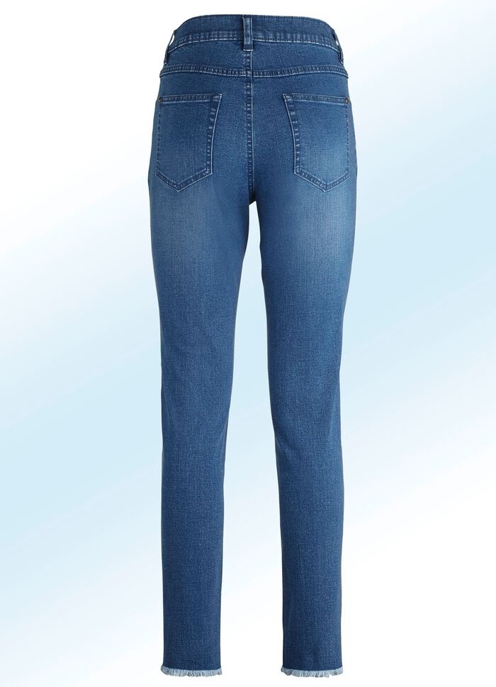 Enkellange jeans in 5-pocketmodel 