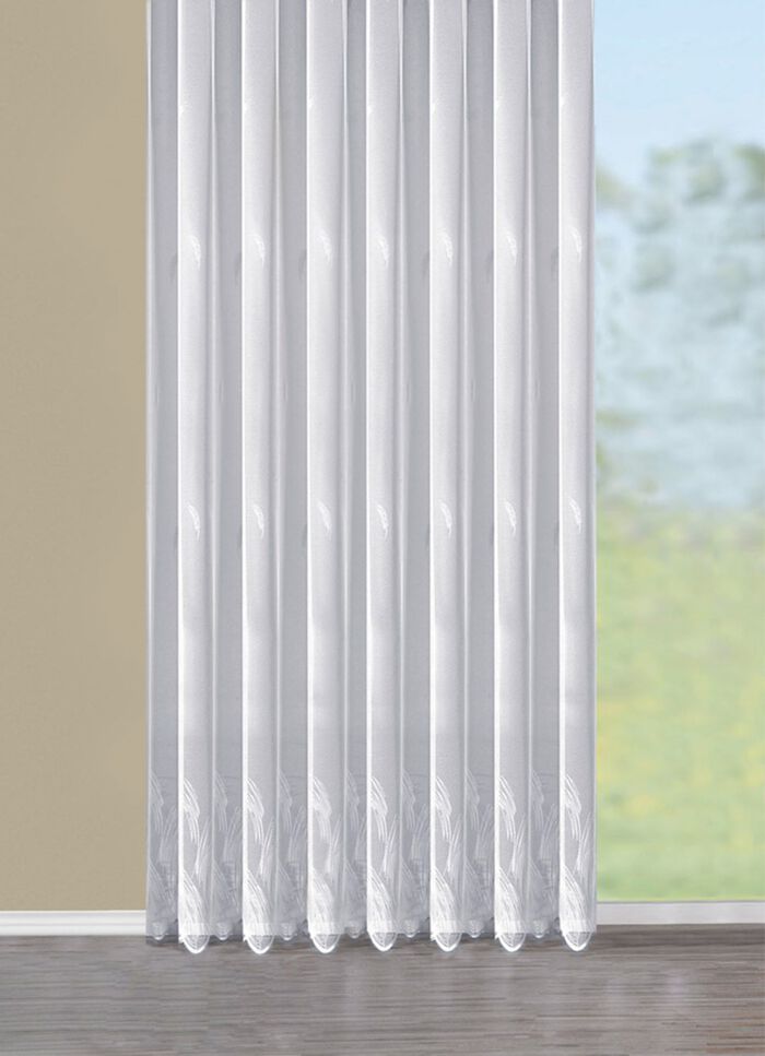 Glasgordijn &lsquo;Gr&auml;ser &lsquo;, gegolfde zoom 