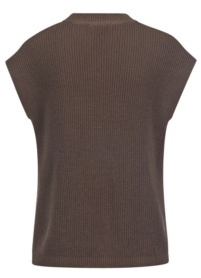 Trui met verlaagde schouders TAUPE