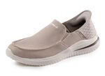 SKECHERS pantoffels met voorgevormde instaphielplaat TAUPE
