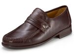 Mocassin-loafers van Chevreau-leer BORDEAUX