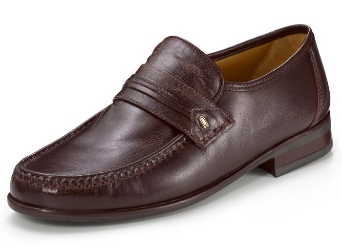 Mocassin-loafers van Chevreau-leer BORDEAUX