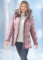 Jas met longitudinale quilting aan de zijkanten 