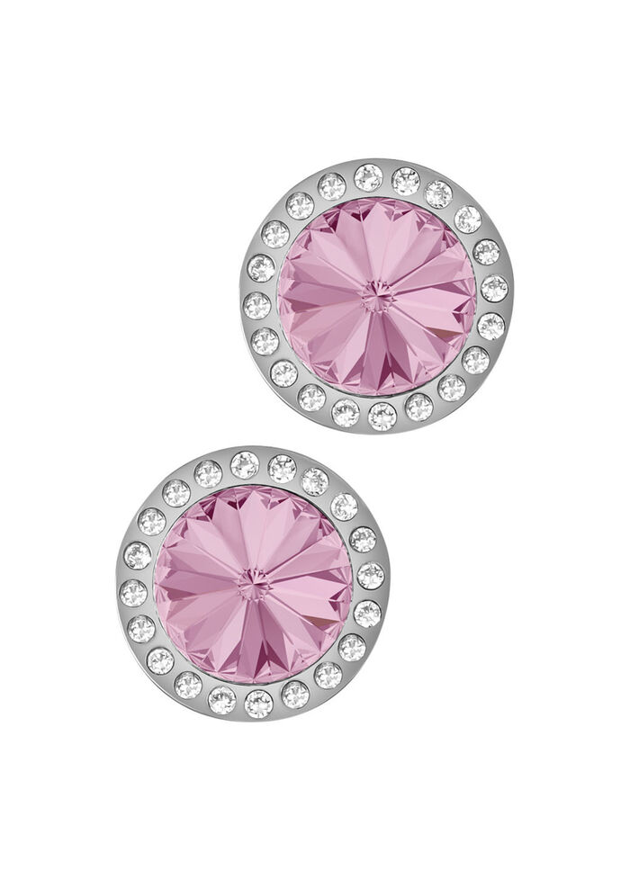 Oorstekers met Swarovski® kristallen in roze 