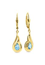 Oorbellen met blauwe topaas 