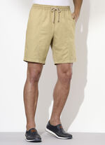 Comfortabele pull-on short in 4 kleuren BEIGE